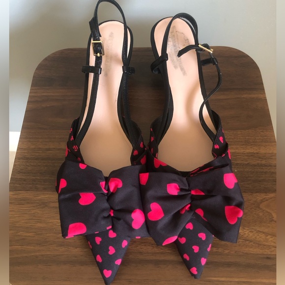 kate spade Shoes - KATE SPADE Daxton Heart Print Kitten Heel